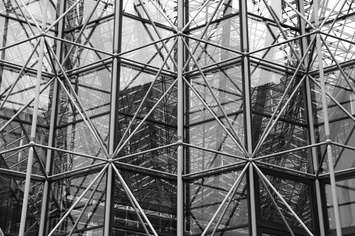 Interconnected lines representing organisational integration